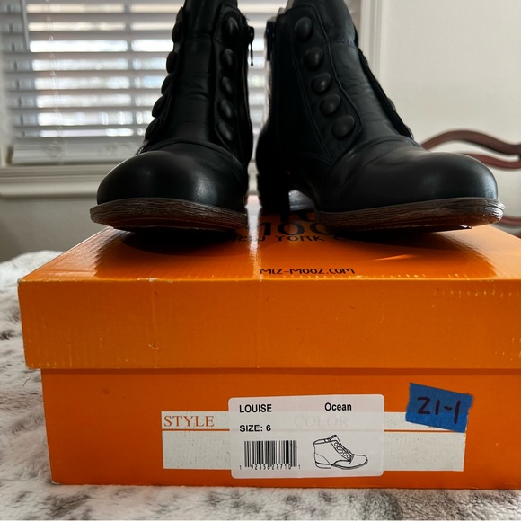 NIB Miz Mooz Louise Slouch-style Ankle Boots in Ocean Blue sz 6 - Picture 7 of 15